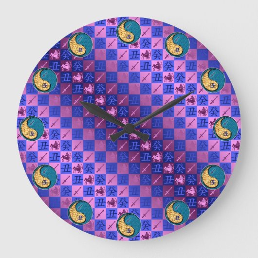 Schütze & Wasserbüffel Große Wanduhr (Vorderseite)