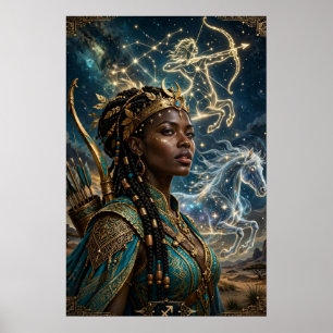 Schütze-Zodiac-African-Queen-Poster Poster