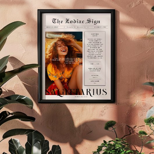 Schütze | Zodiac Astrology Foto Newspapier Poster