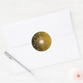 Schütze-Zodiac-Emblem Minimales Himmelsymbol Runder Aufkleber (Umschlag)