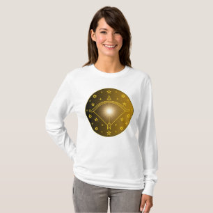 Schütze-Zodiac-Emblem Minimales Himmelsymbol T-Shirt