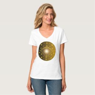 Schütze-Zodiac-Emblem Minimales Himmelsymbol T-Shirt