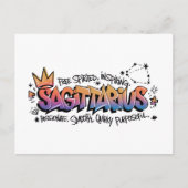 Schütze-Zodiac-Graffiti Postkarte (Vorderseite)