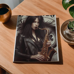 Schütze Zodiac Musiker Saxophon Decoupage Seidenpapier