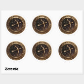 Schütze Zodiac Schütze Runder Aufkleber (Blatt)