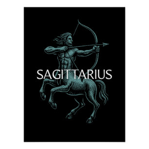 Schütze Zodiac – Vintage Zentaur Schütze Poster