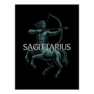 Schütze Zodiac – Vintage Zentaur Schütze Poster