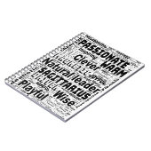 Schütze Zodiac Word Cloud Inspiration  Notizblock (Linke Seite)