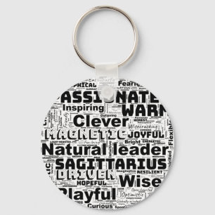 Schütze-Zodiac-Wortwolke Inspiration  Schlüsselanhänger