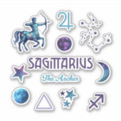 Schütze-Zodiak-Aufkleber-Sammlung Aufkleber (Vorderseite)