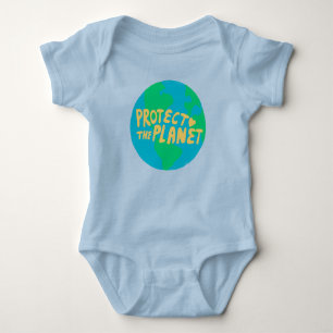 SCHÜTZEN DER PLANET RETTE ERDE Öko Grün Baby Strampler