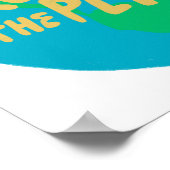SCHÜTZEN DES PLANETEN GERETTET ERDE Öko Grün Poster (Ecke)