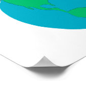 SCHÜTZEN DES PLANETEN GERETTET ERDE Öko Grün Poster (Ecke)