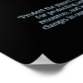 SCHÜTZEN DES PLANETEN GERETTET ERDNiedliches Kunst Poster (Ecke)