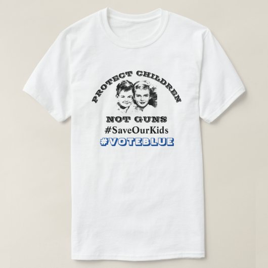 SCHÜTZEN KINDER NICHT GUNSTEN #VOTEBLUE T-Shirt (Design vorne)