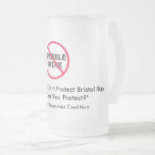 Schützen Sie Bristol-Bucht keine Kiesel-Bier-Tasse Mattglas Bierglas (VorderseiteRechts)