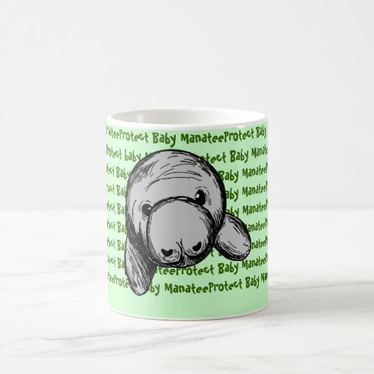 Schützen Sie das Baby Manatee Kaffeetasse (Mittel)