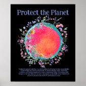 SCHÜTZEN SIE DAS PLANET RETTEND EARTH Earth Day Ar Poster (Vorne)