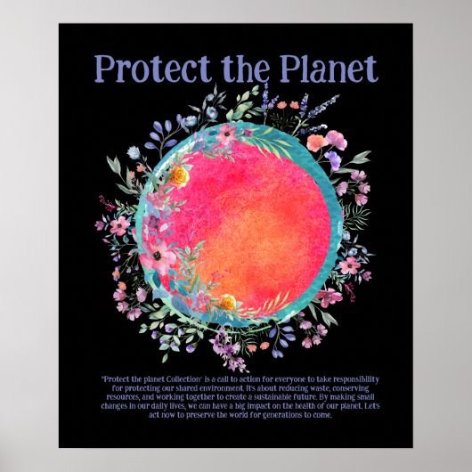 SCHÜTZEN SIE DAS PLANET RETTEND EARTH Earth Day Ar Poster (Vorne)