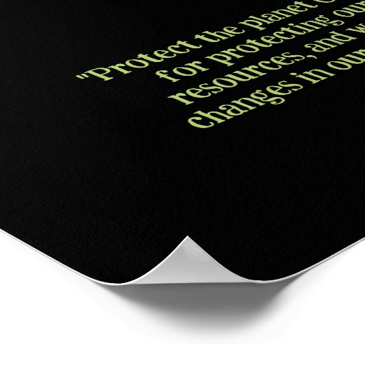 SCHÜTZEN SIE DAS PLANET RETTEND EARTH Earth Day Ar Poster (Ecke)