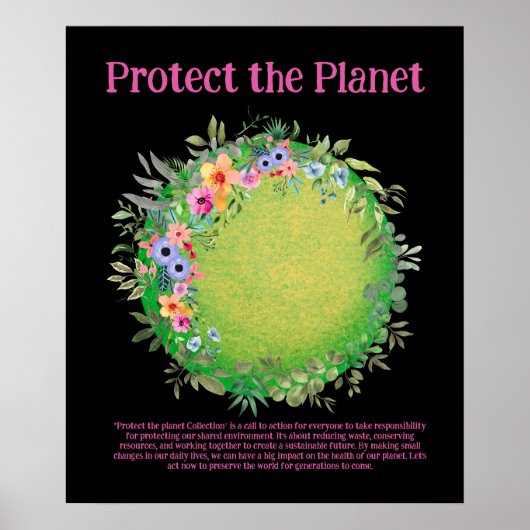 SCHÜTZEN SIE DAS PLANET RETTEND EARTH Earth Day Ar Poster (Vorne)