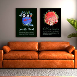 SCHÜTZEN SIE DAS PLANET RETTEND EARTH Earth Day Ar Poster