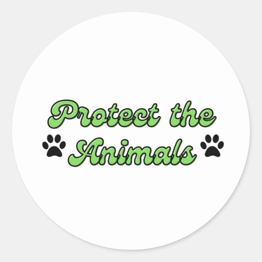 Schützen Sie den Aufkleber für Tiere, die Tiere au (Vorderseite)