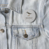 Schützen Sie den Piping Plover-Vogel Button (Beispiel)