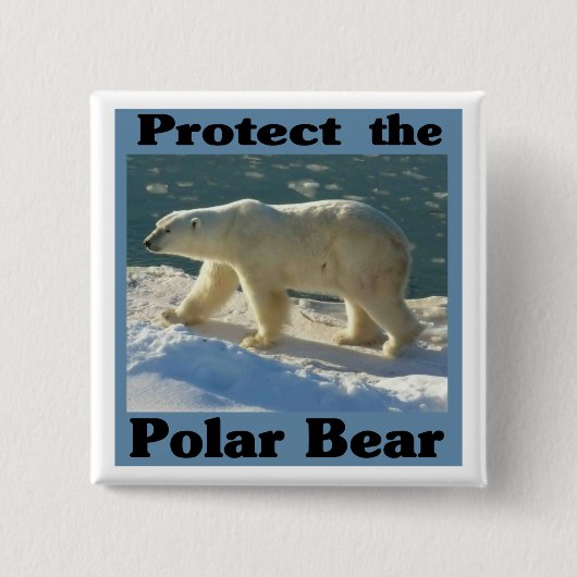 Schützen Sie den Polarbär Button (Vorderseite)