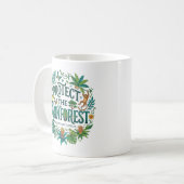 Schützen Sie den Regenwald Kaffeetasse (Vorderseite Links)