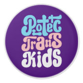 Schützen Sie den Trans Kids Knopf Keramikknauf (Vorderseite)