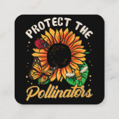 Schützen Sie die Bestäuber, die den Niedlichen Son Quadratische Visitenkarte (Rückseite)