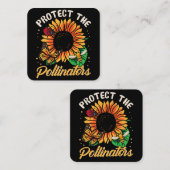 Schützen Sie die Bestäuber, die den Niedlichen Son Quadratische Visitenkarte (Vorne/Hinten)