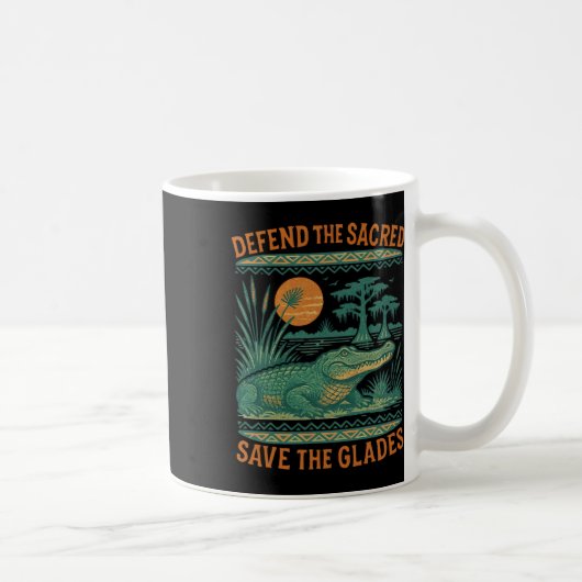Schützen Sie die heiligen Gerettet Everglade Allig Kaffeetasse (Rechts)
