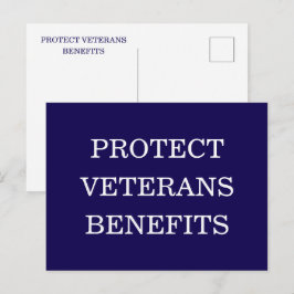 Schützen Sie die Leistungen für Veteranen politisc Postkarte
