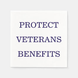 Schützen Sie die Leistungen für Veteranen politisc Serviette