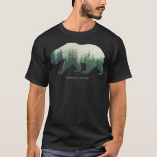Schützen Sie die Natur doppelte Exposition Bärensi T-Shirt