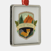 Schützen Sie die Parks Weasel Ornament Aus Metall (Rechts)