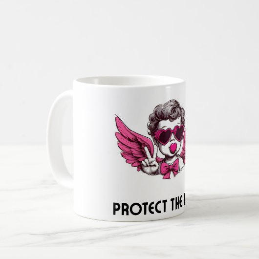 Schützen Sie die Puppen , lustiges Geschenk, Vinta Kaffeetasse (Vorderseite Links)