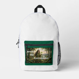 Schützen Sie die Umwelt Bedruckter Rucksack
