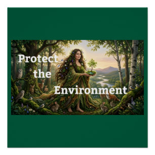 Schützen Sie die Umwelt Plakat Poster