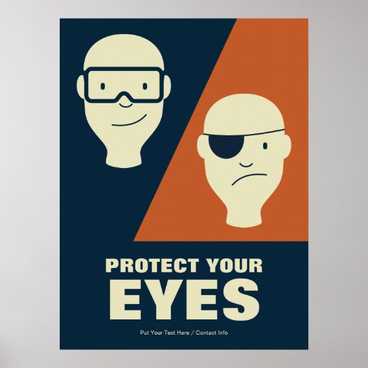 Schützen Sie Ihre Augen und Ihre Arbeitsplatzsiche Poster (Vorne)