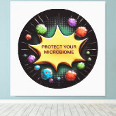 Schützen Sie Ihre Mikrobiom-Probiotika für die Ges Leinwanddruck (Insitu (Holzboden))