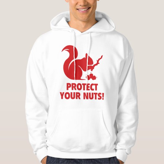 Schützen Sie Ihre Nüsse! Hoodie (Vorderseite)