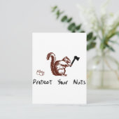 Schützen Sie Ihre Nüsse Postkarte (Stehend Vorderseite)