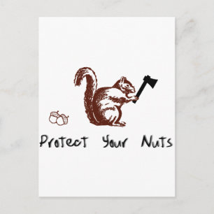 Schützen Sie Ihre Nüsse Postkarte