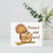 Schützen Sie Ihre Nüsse Postkarte (Stehend Vorderseite)