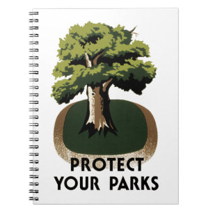 Schützen Sie Ihre Parks Notizblock