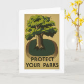Schützen Sie Ihre Parks WPA 1938 Karte (Gelbe Blume)