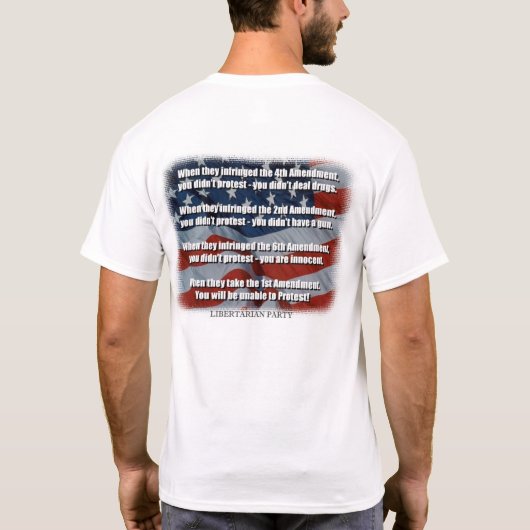 Schützen Sie Ihre Rechte! T-Shirt (Rückseite)